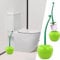 LindoMaker Toilet Brush Set Creative Lovely Cherry Shape Hideaway Compact Lavatory Brush with Holder Bathroom Tool(B-Apple,One Size)