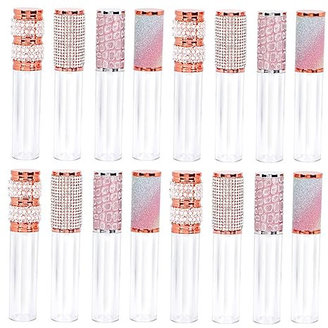 Healeved Lipgloss-flaschen 5 Ml Leer Strass-lipgloss-flaschen Tube Aus Abs-kunststoff Tragbar Und Modisch