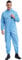 Sxiwei Herren Langarm-Overall Schutzanzug mit Kapuze Einteiliger Staubschutzoverall Atmungsaktiv Jumpsuit Arbeitskleidung Hellblau M