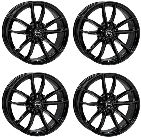 4x Rial Felgen Alufelgen X12 7.0Jx17 ET47 5x112 diamant-schwarz kompatibel mit BMW 1 2 X1 X2