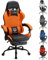 Play haha.Ergonomic reclining seat with footrest adjustable headrest and lumbar cushion high back support padded armrests PU leather finish for gaming home or office use