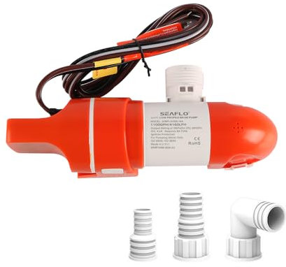 Ieron Bomba de achique automática de 12 V y 1100 GPH para Barcos, Bomba de achique eléctrica de Acero Inoxidable de 360 Grados, Accesorios fiables para Barcos para una eliminación de Agua Segura y