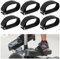 AOUZO 6 Stück Universal Pedalriemen, rutschfest und Verstellbar Fahrrad Pedal Straps, Fester Pedalriemen für Heimtrainer, Trainingszubehör für das Heimbüro, EIN Verrutschen Verhindert