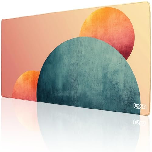 Tilt Schreibtischunterlage 100x50 cm Gaming Mauspad XXL | Rutschfester Mousepad Groß für Schreibtisch und PC Gadgets | Wasserdichter Desk Mat (Astral Rings)