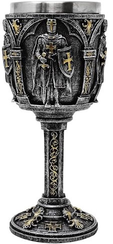 Kelch Kreuzritter silberfarben - Ritter, Mittelalter, Kelch, Bier