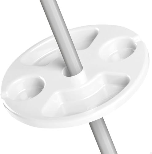 Tavolino con Vassoio a 4 Scomparti per Ombrellone bianco CM 30 da spiaggia mare giardino Piscina Terrazzo