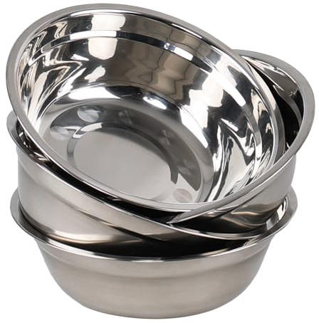 Fosly Insalatiera in acciaio inox, larghezza 24 cm, confezione da 4