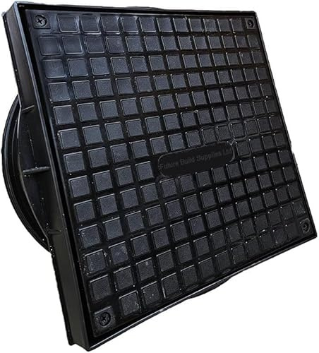 Underground Drainage Inspection Chamber Cover Square Manhole Drain Cover to a suit 320mm Riser Overall Size Including Frame 305mm x 305mm x 35mm