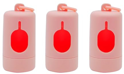 XFSRG Sac a Crottes Chien Distributeur Portable Rose Accessoire Chien Pratique et Élégant pour Promenades(Rose)