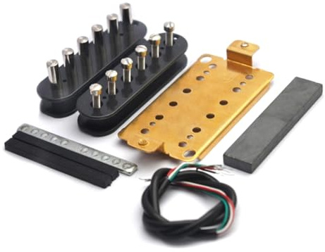 Eieenotee HBC Pickup DIY Kits Cupronickel Baseplate/Fixed/Adjustable Pole Piece 4C Cable Pickup Kits