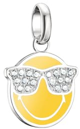 THOMAS SABO SMILEYWORLD® Sunglasses Charm-Anhänger Connect Silber Recyceltes 925 Silber, Geschw., Kaltemail
