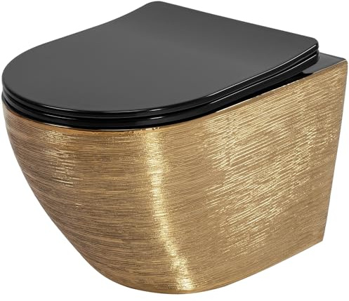 Rea - Wandhängendes, Carlo Mini Tornado, Schwarz/Gebürstetes Gold
