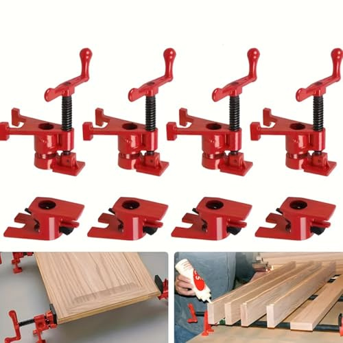 SOONHUA 4 Pack 3/4 Inch Heavy Duty Pipe Clamps | Durable metal clamp set for woodworking, furniture assembly, wood gluing and DIY projects