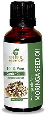 Moringa Seed Oil -(Moringa-Oleifera)- Carrier Oil 100% Pure Natural Undiluted Uncut Therapeutic Grade Oil 1.01 Fl.OZ