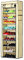 BAKAJI Scarpiera Armadio Salvaspazio 11 Ripiani 60x30x175cm Fino a 30 Paia di Scarpe Struttura Acciaio e Rivestimento in Tessuto TNT Impermeabile con Chiusura Zip Antipolvere (Beige)