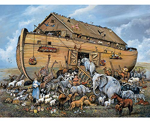 Bits and Pieces - 300 Piece Jigsaw Puzzle for Adults - Noahs Ark - 300 pc Religious Jigsaws by Artist Ruane Manning