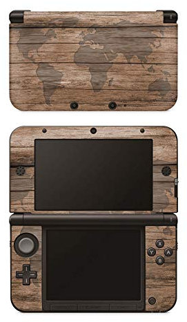 Skins4u Aufkleber Design Schutzfolie Vinyl Skin kompatibel mit Nintendo New 3DS XL Wood World