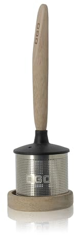 OGO LIVING - Infuseur à thé Oscar - 7912018 - Idéal pour le thé et la tisane - infuseur à thé en bois de hêtre, inox et silicone