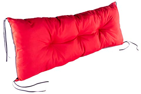 4myBaby GmbH Best for Garden Sitzkissen für 2 Personen Bank Bankauflage 120x40x13-16 cm in vielen Farben (Rot)