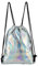 LYX Kordelzug Laser Rucksack, Weibliche Strahl Tasche Persönlichkeit Glänzend Reflective beiläufige PU-Beutel (35X45cm) (Color : Silber)