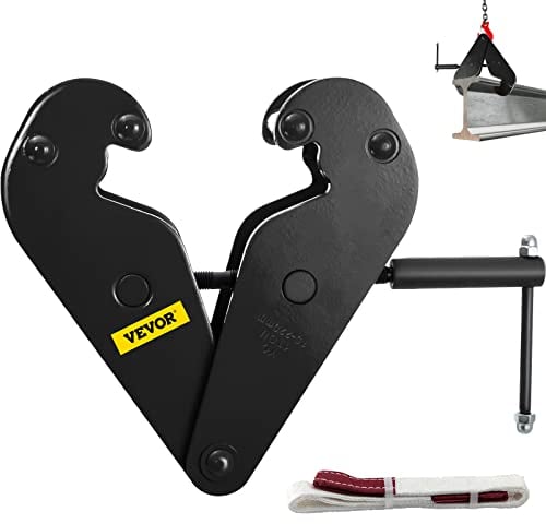 BestEquip Beam Clamp 2200lbs/1ton Capacity I Beam Lifting Clamp 3inch-9inch Opening Range Beam Clamps for Rigging Heavy Duty Steel Beam Clamp Tool Beam Hangers for Lifting Rigging
