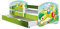 ACMA Kinderbett Jugendbett mit Einer Schublade und Matratze Grün mit Rausfallschutz Lattenrost II 140x70 160x80 180x80 (29 Flugzeug, 180x80 + Bettkasten)