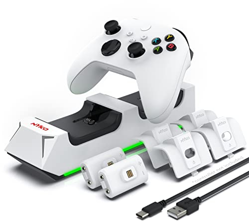 Nyko Charging Station for Xbox Series XS and Xbox - Charge Base for 2 Xbox Controllers w/LED Indicators and Extra USB Port - Xbox Controller Charge Stand w/Rechargeable Batteries - Xbox Accessories