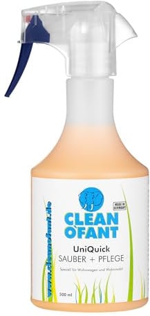 CLEANOFANT Schnell-Reiniger mit Versiegelung | 500 ml | Pflege Spray für Außen & Innen - für Wohnwagen Wohnmobil Caravan