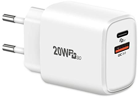 20W USB C Ladegerät,Cshare PD 3.0 Typ C Netzteil Stecker Power Adapter Kompatibel mit iPhone 14/14 Max /14 Pro/ 14 Pro Max/ 13 Pro Max/12/11 iPad Watch Series 8 AirPods Pro 2 USB A und C Dual Port.