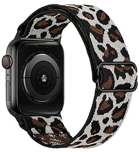 AdirMi Compatible con Apple Watch Correa 38/40mm 42/44mm, Correa de Tela Tejida Nylon de Repuesto Compatible con Apple Watch SE/iWatch Series 6/5/4/3/2/1,B,42/44mm