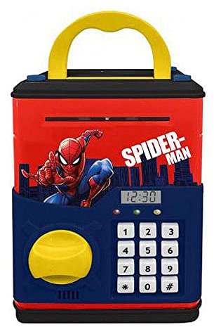 Spardose mit digital Pin, Spider-Man, Kids Euroswan - Spielzeug, Farbe (MV16010)