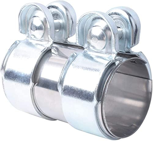Morsetto per tubo di scappamento, doppio morsetto di scarico Ø 50 mm x 95 mm con 2 fascette di scarico