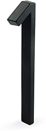 HASWARE 5 Zoll (12cm) Schwebende Hausnummer: Moderne Türnummern - Beschilderung für Straßenpost(Verbessertes Schwarz, 1)