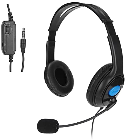 Kabelgebundenes Gaming-Headset, 120° Einstellbarer Stereo-Surround-Gaming-Kopfhörer, Lautstärkeregler, Geräuschunterdrückung, Spielkopfhörer mit Mikrofon, 3,5-mm-Stecker für