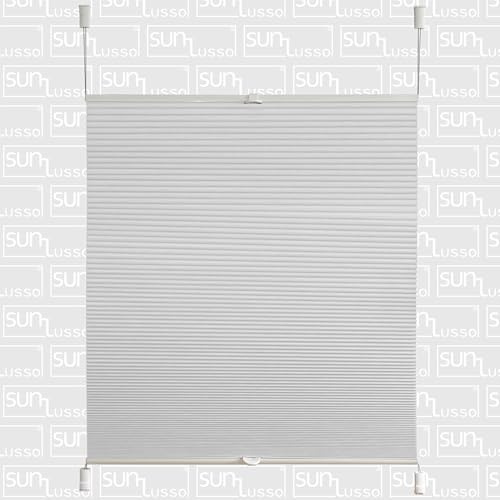 Deco4Me Wabenplissee ohne Bohren (120 x 140 cm, Weiß (Blackout)) - lichtundurchlässig & wärmeisolierend - Blickschutz & Sichtschutz für Fenster innen - Verdunkelungsplissee Thermo Jalousie