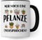 Tasse Garten-liebhaber, Nur noch eine Pflanze versprochen Spruch, Geschenk Garten-Motiv Kaffeetasse Hobby-Gärtner Hobby-Gärtnerin, Pflanzen-Motiv Pflanzenliebhaber Plants grüner Daumen Tassen schwarz