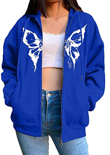 damen hoodie ohne kapuze mit reißverschluss sweatshirt damen ohne kapuze mit reißverschluss sweatshirt damen blau tshirt damen sport damen tshirt v ausschnitt slim fit wikinger tshirt damen XXL