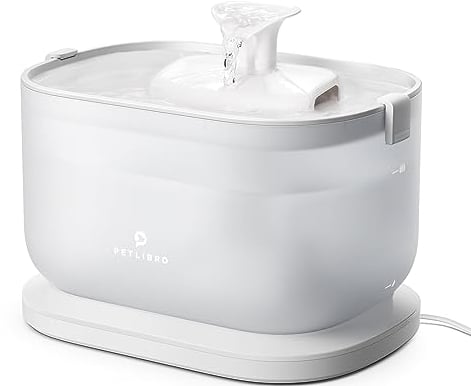 PETLIBRO Cat Water Fountain for Drinking, 1-Week Pet Fountain Corded Power, Easy Cleaning, Dockstream Classic Quiet Pet Water Dispenser, 84oz/2.5L