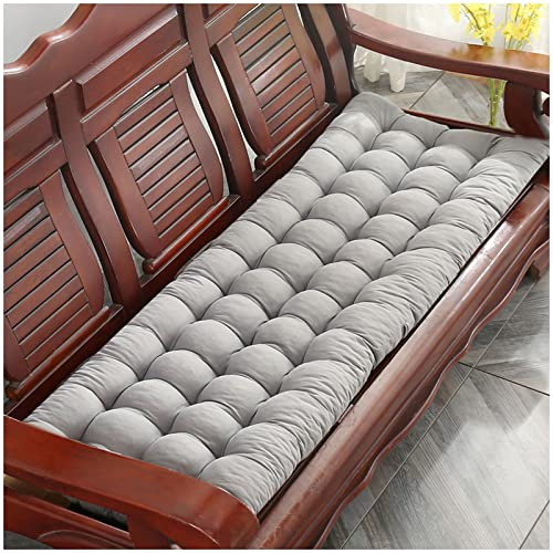 ZTGL Bankauflage 2 oder 3 Personen, Sitzkissen für Gartenbank, Polster Auflage Outdoor - Bankpolster Auflage für Sitzbank & Hollywoodschaukel, Verschiedene Größen,Grau,55x200cm(22x79inch)