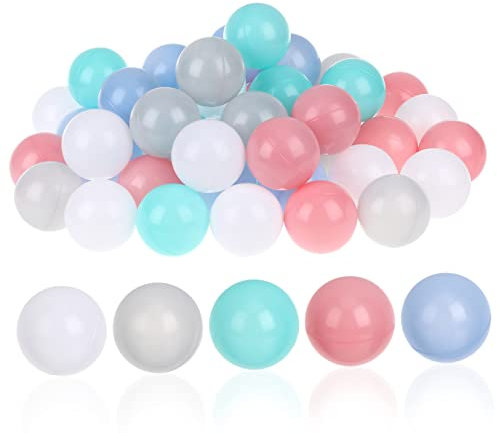 jojofuny Balles de Piscine à Balles 5 Couleurs Assorties 6 Cm Jouet Éducatif pour Garçon et Filles pour Piscine Tente Aire de Jeux Développement Coordination Œil-Main