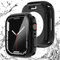 NewWays Wasserdicht Hülle für Apple Watch 44mm Series SE(2024-2020) 6 5 4 mit Glas Displayschutz,Rundum Schutzhülle für iWatch 44mm,Schwarz