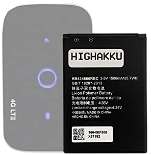 HIGHAKKU Batteria di ricambio HB434666RBC compatibile con HW E7553 E5575 E5573 E5577 R216 Router WiFi Mobile W-LAN Hotspots Mobile Router