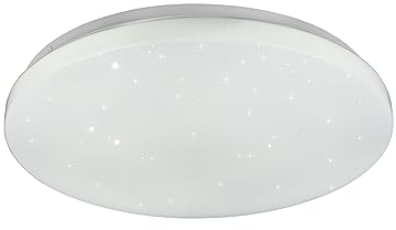 Reality Leuchten LED Deckenleuchte Kira R62381100, Kunststoff weiß, inkl. 18 Watt, Fernbedienung, Dimmer, Farbwechsel, Nachtlicht