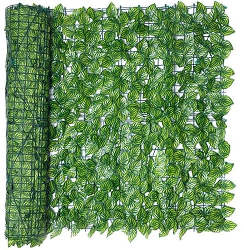 ZILOOK Efeu Sichtschutz Künstliche Efeu Hecke Sichtschutz Versorgung Landschaftszaun Leitplanke Netzzaun Gefälschte Blume Baum Blatt Eisenhaut Isolationszaun WEWYQSJXBXF-3610(Size:200x500cm)