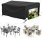Lipneaed Cover for Garden Furniture with 4 Buckles, Heavy-Duty 420D Oxford Fabric Coating, Waterproof, Windproof, UV-Resistant, Winter-Proof for Furniture Sets, 170x94X70cm