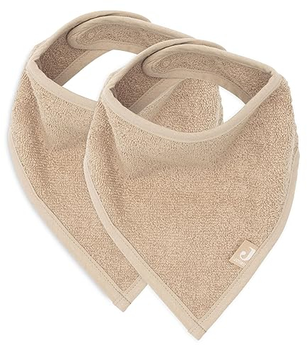 Jollein Lätzchen Bandana ca. 37 x 24,5 cm Biscuit 2er Pack | 029-867-00103