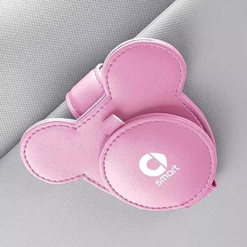 ARZARF Auto Brillenhalter, für Smart Fortwo Forfour W 453 W 451 Sonnenbrillen Halterung Auto Visier Brille Halterung Visier Zubehör Ticket-Kartenclip,C