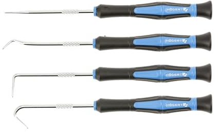 Högert Technik - Haken mit Griff 4 Stk. | Haken-Satz | Stech- und Hakenwerkzeuge | Hakenset
