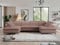MKS MEBLE Sofa U, Wohnlandschaft U-Form, Ecksofa mit Schlaffunktion und Bettkasten, Schlafsofa mit Bettkasten, Couch mit Verstellbare Kopfstützen - Pedro U - Rosa Boucle