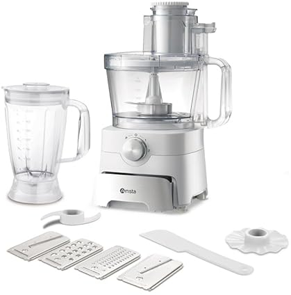 AMSTA AMFP3510, Robot multifonction 3,5 litres, 1000 watts, 2 vitesses, Fonction pulse, Pieds antidérapants, Gris